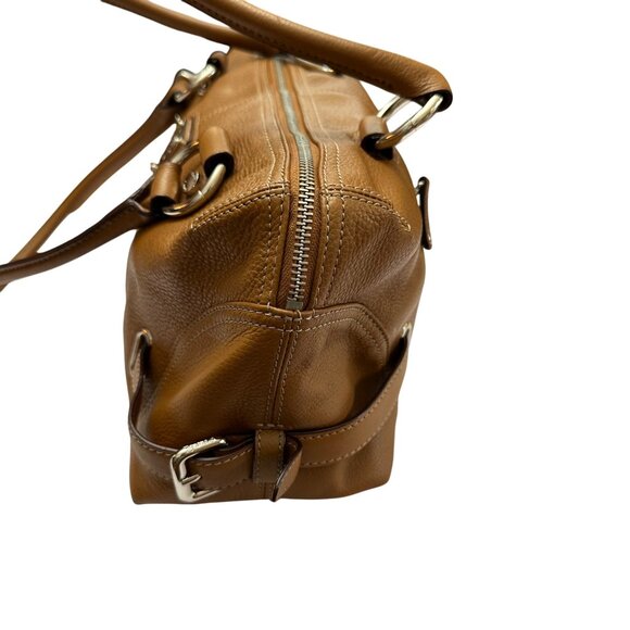 Tignanello Women's Pebbled Leather Shoulder Handbag Purse Brown With Wristlet - Picture 5 of 16